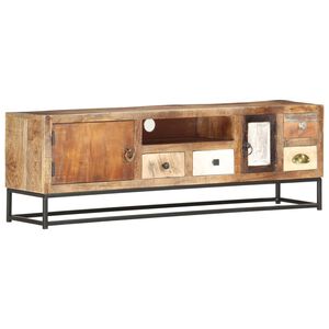 vidaXL TV Cabinet | Multicolour | Solid reclaimed wood, powder-coated steel
