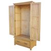 vidaXL Wardrobe with 1 Drawer 90x52x183 cm Solid Oak Wood