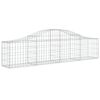 vidaXL Arched Gabion Basket 200x30x40/60 cm Galvanised Iron