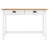 vidaXL Console Table Hill with 2 Drawers 110x45x74 cm Solid Pine Wood