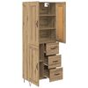 vidaXL Highboard Artisan Oak 69.5 x 34 x 180 cm Engineered Wood