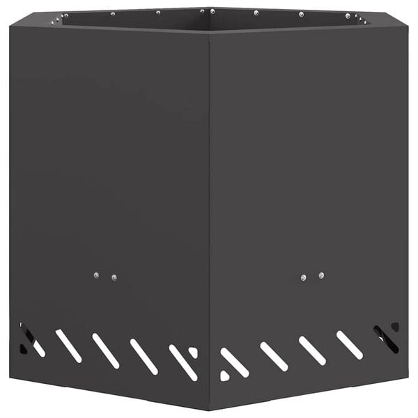 vidaXL Smokeless Fire Pit Black 58 x 58 x 51 cm Steel