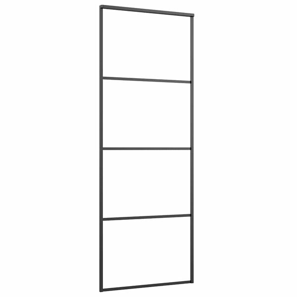 vidaXL Sliding Door with Hardware Set 76x205 cm ESG Glass&Aluminium