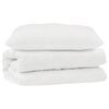 vidaXL Duvet Set with Pillow 2 pcs White Microfibre