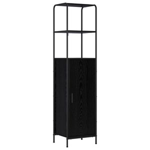 vidaXL Highboard Black Oak 40 x 33 x 161 cm Engineered Wood