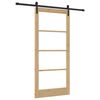 vidaXL Sliding Door ORKDAL Natural and Black 93 x 202 cm