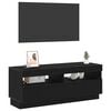 vidaXL TV Cabinet Black Oak 100 x 35 x 40 cm Engineered Wood