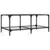 vidaXL Coffee Table with Transparent Glass Top 98.5x50x40 cm Steel