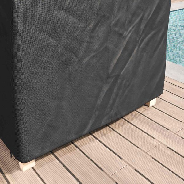 vidaXL Loungers Cover Plain Black 205 x 100 x 70 cm Fabric