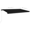 vidaXL Freestanding Manual Retractable Awning 500x300 cm Anthracite
