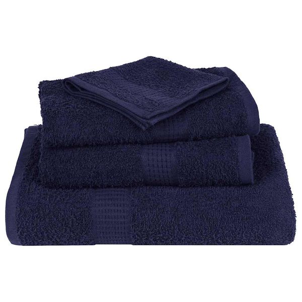 vidaXL Hand Towels "FROGN" 4 pcs Navy Blue 50x100 cm 360 gsm