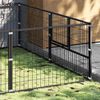 vidaXL Dog Kennel Black 18 m&sup2; Steel