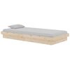 vidaXL Bed Frame without Mattress Solid Wood Single