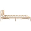 vidaXL Bed Frame with Headboard Brown 160 x 220 cm Solid Pine Wood