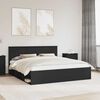 vidaXL Bed Frame with Headboard Black 180 x 200 cm Solid Pine Wood
