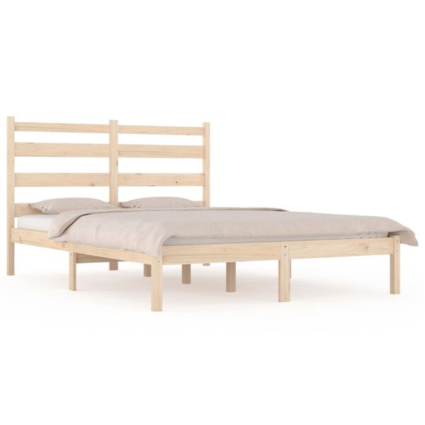 vidaXL Bed Frame without Mattress Solid Wood Pine Small Double