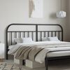 vidaXL Metal Headboard Black 200 cm