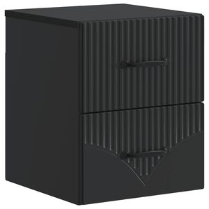 vidaXL Wall-Mounted Bedside Cabinet Black 34.5 x 33 x 40 cm