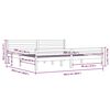 vidaXL Bed Frame without Mattress White Solid Wood 200x200 cm