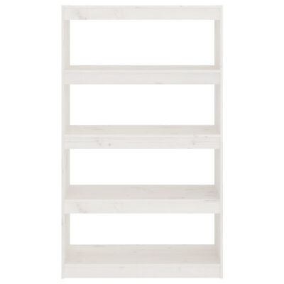 vidaXL Book Cabinet/Room Divider White 80x30x135.5 cm Solid Wood Pine