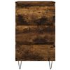vidaXL Bedside Cabinet Smoked Oak 40x35x69 cm Engineered Wood