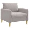 vidaXL XL Armchair Light Grey Boucl&eacute;