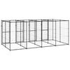 vidaXL Outdoor Dog Kennel Steel 9.68 m&sup2;