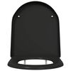 vidaXL Toilet Seat Black 49 x 36 x 4 cm Duroplast