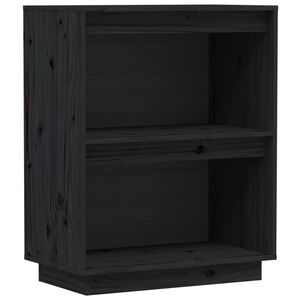 vidaXL Console Cabinet Black 60x34x75 cm Solid Wood Pine