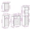 vidaXL 4 Piece Bathroom Furniture Set BODO White Solid Wood Pine