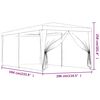 vidaXL Party Tent with 6 Mesh Sidewalls Anthracite 3x6 m HDPE