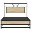 vidaXL Bed Frame without Mattress Sonoma Oak 107x203 cm Engineered Wood
