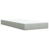 vidaXL Box Spring Bed with Mattress Light Grey 90x200 cm Velvet