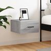 vidaXL Wall-mounted Bedside Cabinet Grey Sonoma 35x35x20 cm