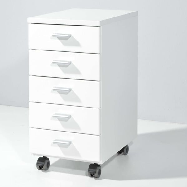 Germania Rolling Filing Cabinet White 4099-84
