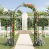 vidaXL Garden Arch Plain Black 115 x 37 x 226 cm