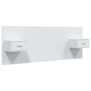vidaXL Bed Headboard with Cabinets White Engineered Wood