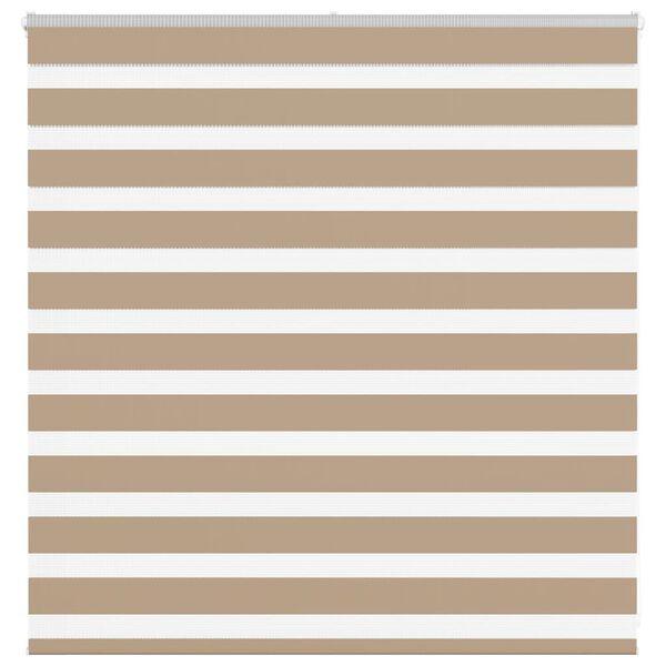 vidaXL Zebra Blind Sand Brown 150x100 cm Fabric Width 145.9 cm Polyester