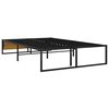 vidaXL Bed Frame without Mattress Black Metal 120x200 cm