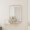 vidaXL Wall-mounted Mirror Gold 40x60 cm Rectangle