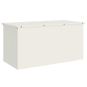 vidaXL Garden Storage Cushion Box Galvanised Steel 100 x 50.5 x 50 cm