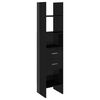 vidaXL 4 Piece Book Cabinet Set High Gloss Black Engineered Wood