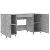 vidaXL Desk Concrete Grey 140x50x75 cm Engineered Wood