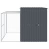 vidaXL Dog House with Run Anthracite 214x253x181 cm Galvanised Steel