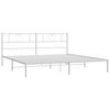 vidaXL Metal Bed Frame without Mattress with Headboard White 183x213cm