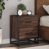 vidaXL Bedside Cabinet Brown Oak 40x31x50 cm Engineered Wood