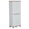 vidaXL Storage Cabinet with 2 Doors 68x39x170 cm Light Grey and Beige