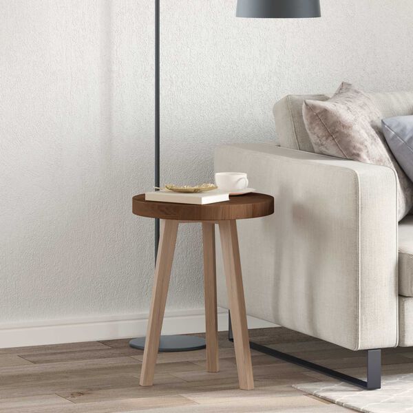 vidaXL Table Top Light brown Ø 40 x 4 cm Solid oak wood