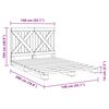 vidaXL Bed Frame without Mattress Grey 140x200 cm Solid Wood Pine