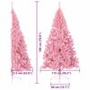 vidaXL Artificial Pre-lit Christmas Tree with 300 LEDs Pink 180 cm PVC